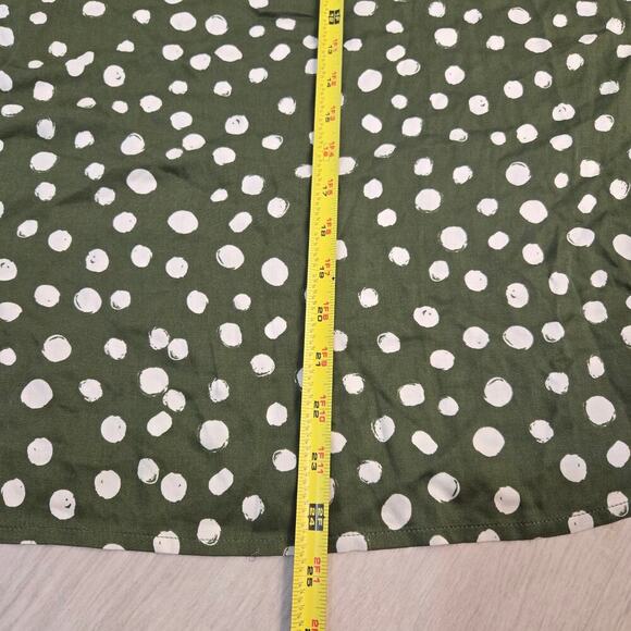 VELVET By Graham & Spencer Joyce Polka Dot Blouse Top Green Career Church Work - Picture 3 of 7
